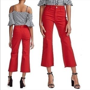 MAJE Pamier Rouge High-rise Wide-leg Jeans